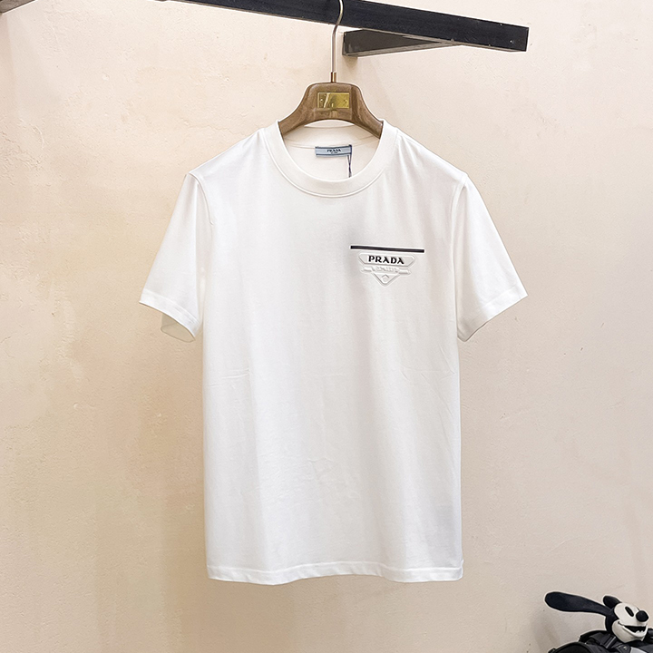 프라다 라운드넥 반팔 티셔츠