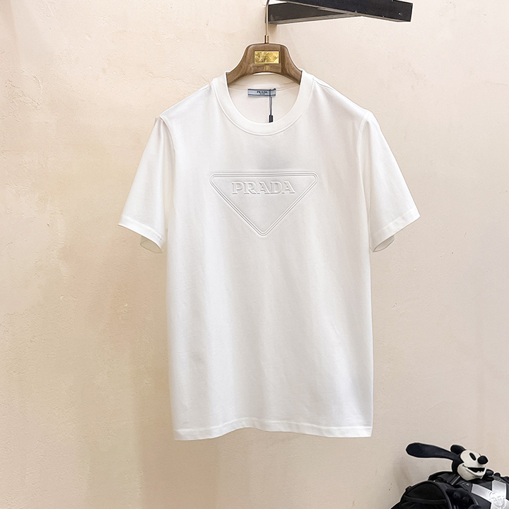 프라다 라운드넥 반팔 티셔츠