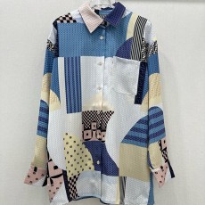 펜디 프린트 다크 패턴 셔츠