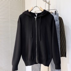 로에베 지업 후드 스웨트 셔츠