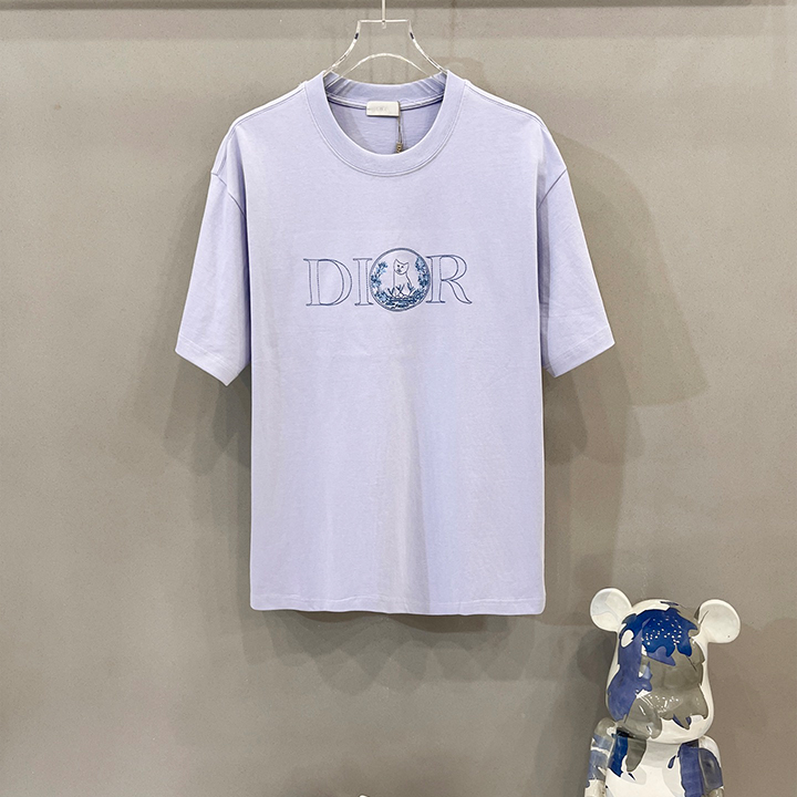 디올 라운드넥 반팔 티셔츠 조인트캣