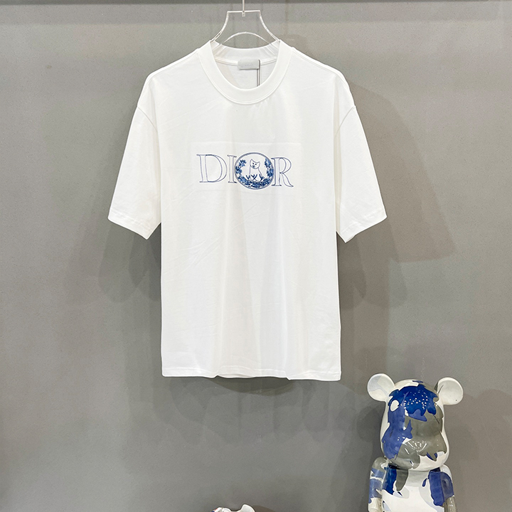 디올 라운드넥 반팔 티셔츠 조인트캣