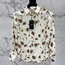 생로랑 자카드 프린트 셔츠