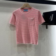 프라다 스트라이프 크루넥 니트 반팔