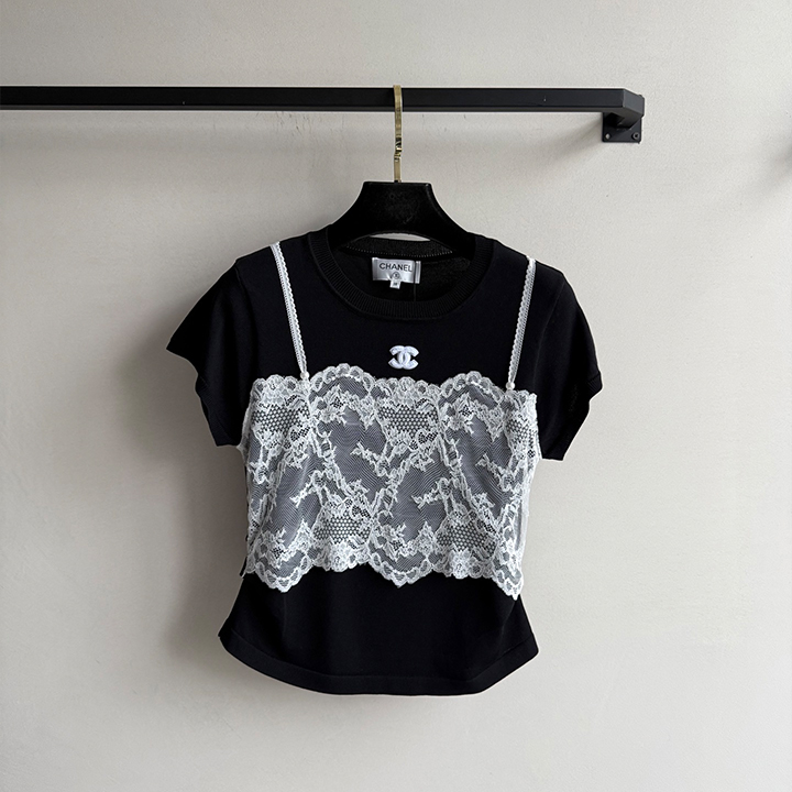 샤넬 레이스 탑