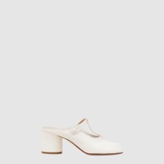 메종 마르지엘라 타비 미드힐 가죽 뮬 P6854