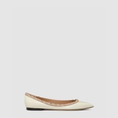 발렌티노 페이턴트 가죽 락스터드 발레리나 5W2S0403VNW