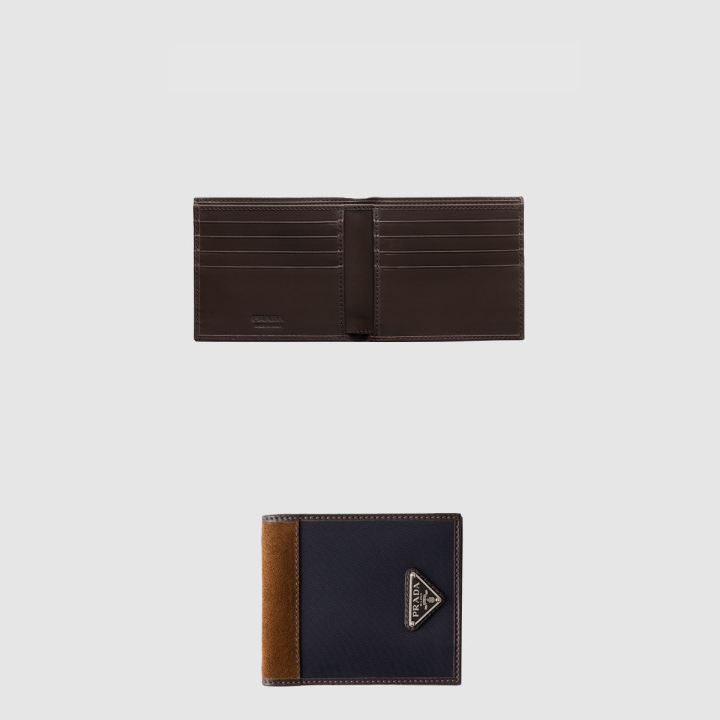 프라다 리나일론 및 가죽 지갑 2M0513