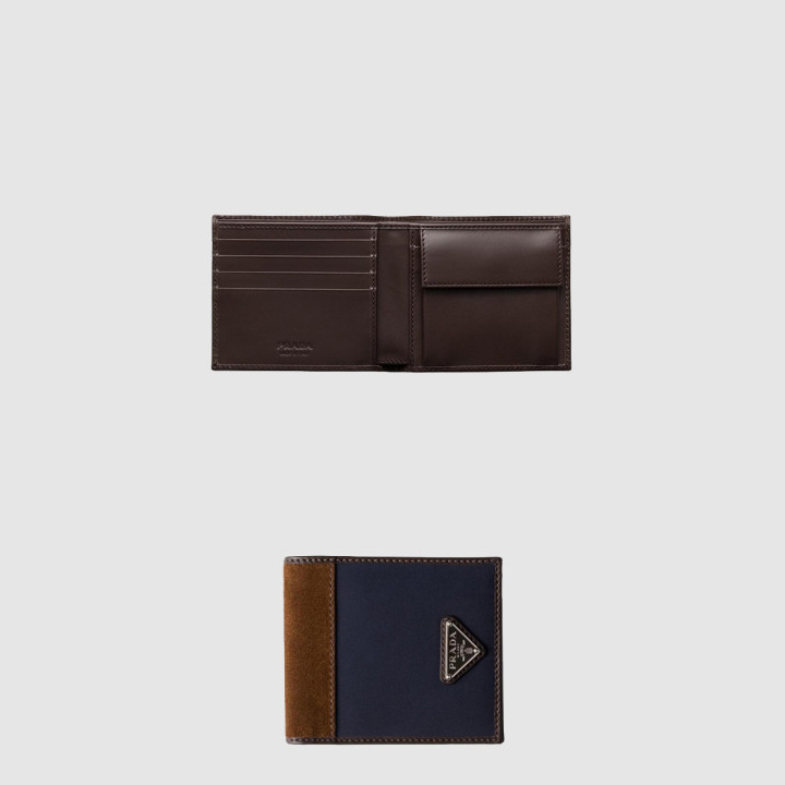 프라다 Re-Nylon 에나멜메탈삼각로고 폴리아미드 지갑 2M0738