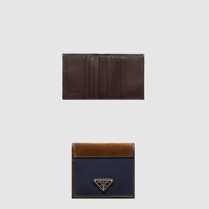 프라다 리나일론 앤 레더 월렛 2MO004