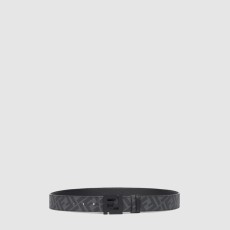 펜디 FF 블랙 가죽 리버서블 벨트 7C043