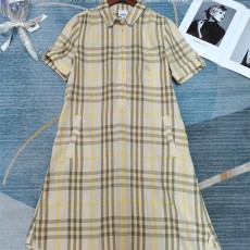 버버리 코튼 린넨 원피스