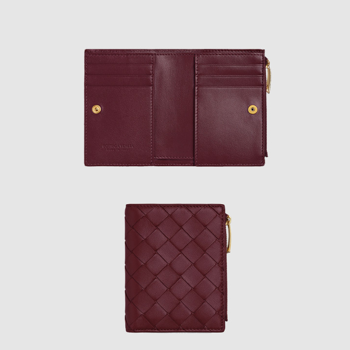 보테가베네타 스몰 인트레치아토 폴더형 지갑 742330