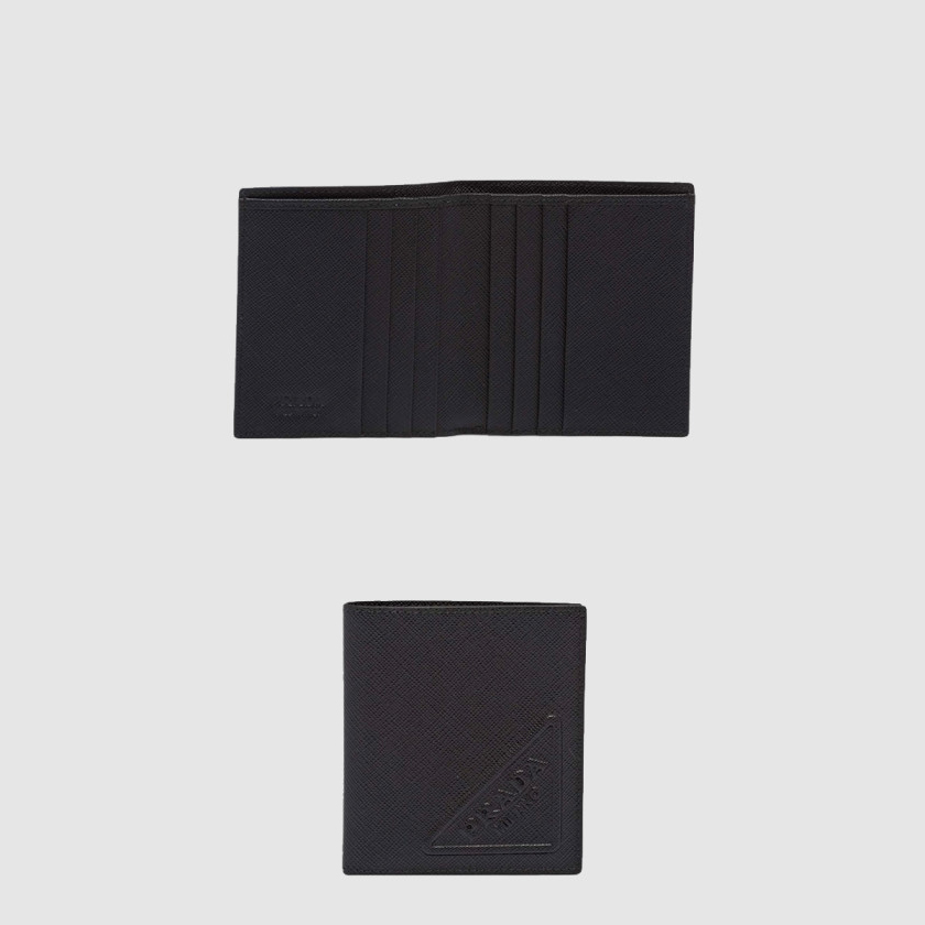 프라다 사피아노 및 가죽 지갑 2MO004