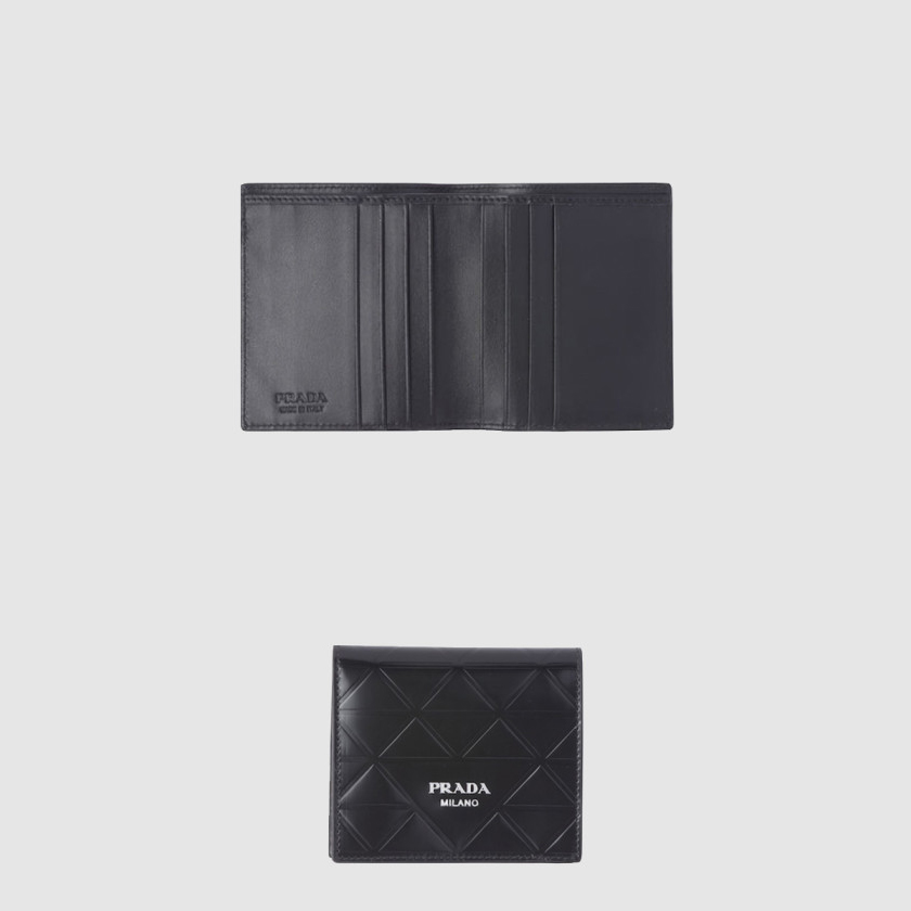프라다 사피아노 및 가죽 지갑 2MO004