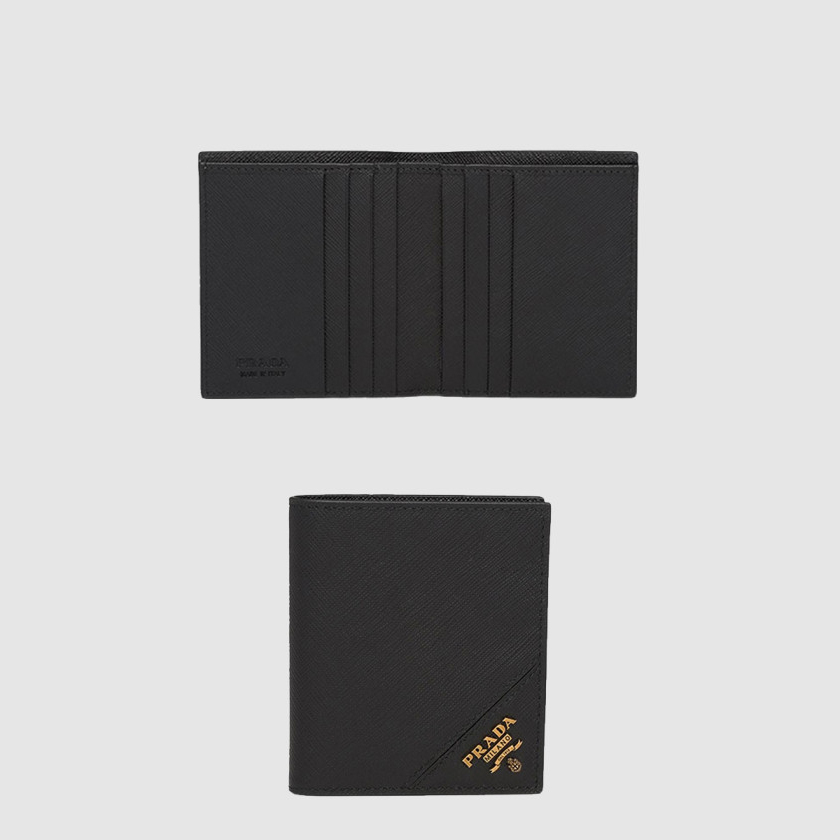 프라다 사피아노 및 가죽 지갑 2MO004