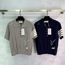 톰브라운 반팔 니트 폴로 셔츠