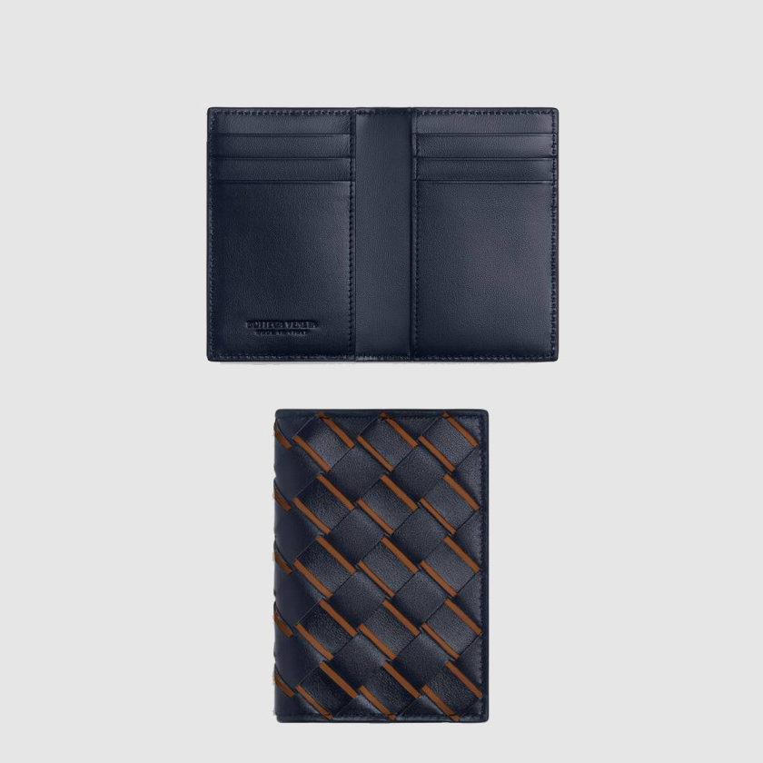 보테가베네타 플랩 카드 케이스 스페이스코냑 749417