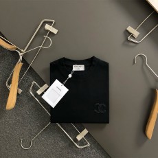 샤넬 직조 자수 반팔 티셔츠