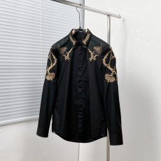 베르사체 숄더 헤비듀티 바로크 토템 자수 셔츠