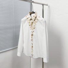 베르사체 프런트 스카프 바로크 토템 패치워크 셔츠