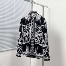 베르사체 실버 바로크 프린트 셔츠