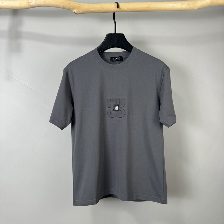 에르메스 보스 로고 프린트 반팔 티셔츠