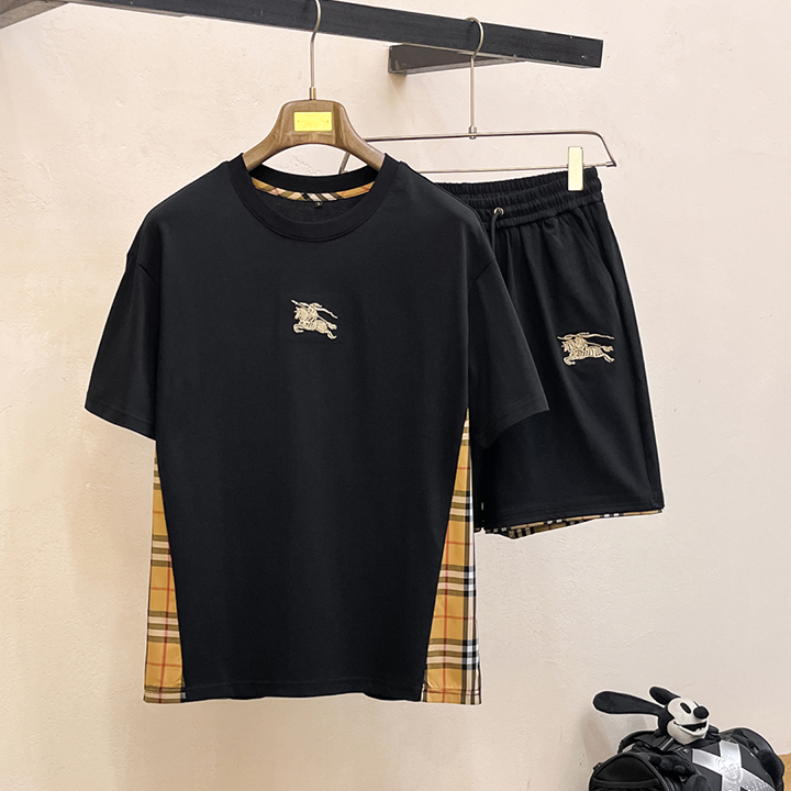 버버리 봄 여름 클래식 반팔 슈트 세트