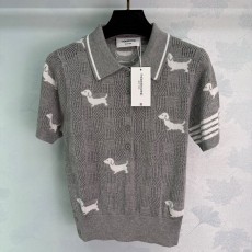 톰브라운 그레이 강아지 니트 반팔 티셔츠
