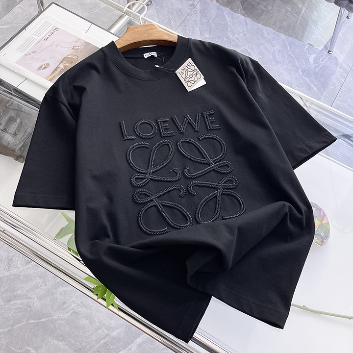 로에베 클래식한 로고 패턴 세련되고 심플한 반팔 셔츠