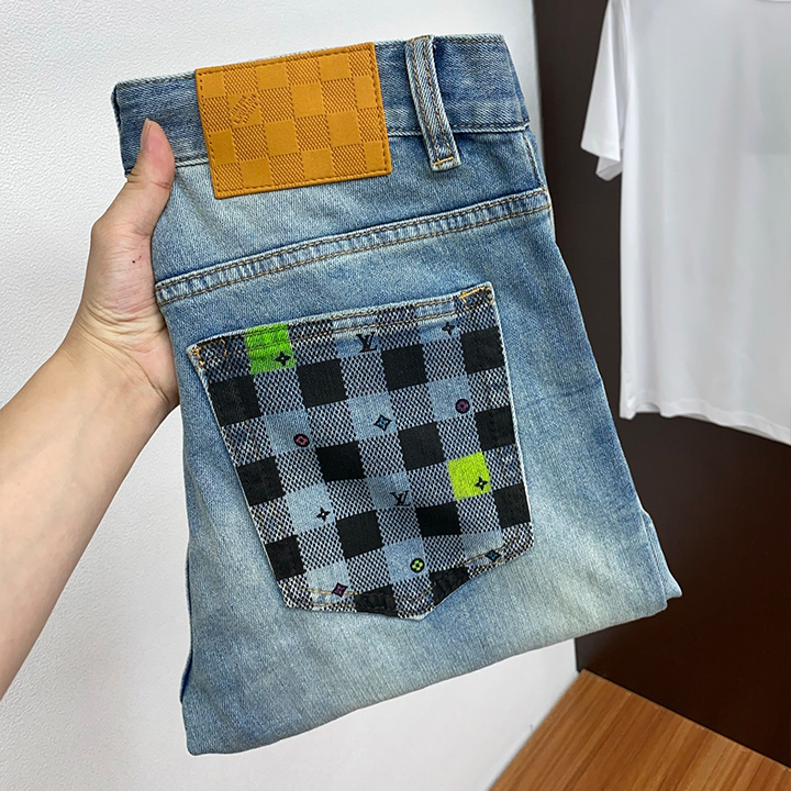 루이비통 25 남성용 청바지 오리지널 팩토리