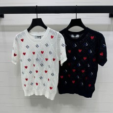 펜디 홀로우 레터 니트 반팔