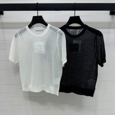 알렉산더왕 마이크로 투명 패턴 니트 반팔