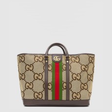구찌 점보 GG 베이지 미디엄 레더 토트백 756660