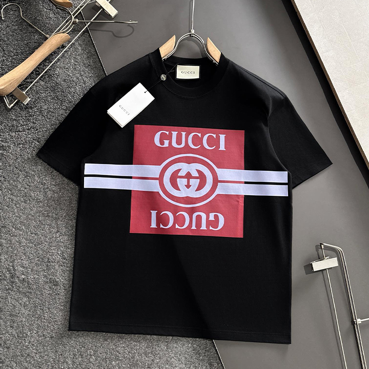 구찌 2025SS 봄/여름 최신 라운드넥 반팔 티셔츠