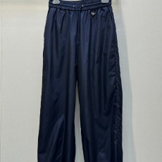 프라다 드로스트링 나일론 엘라스틱 웨이스트 캐주얼 팬츠