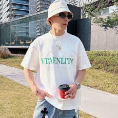 발렌티노 입체 레터링 필름 헤비 반팔 티셔츠 원단 고급 초중량 양면 코튼 천