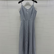 생로랑 스트라이프 서스펜더 스커트