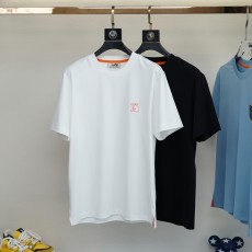 에르메스 2025ss 여름 신상품 H 홈 남성 라운드넥 티셔츠 반팔