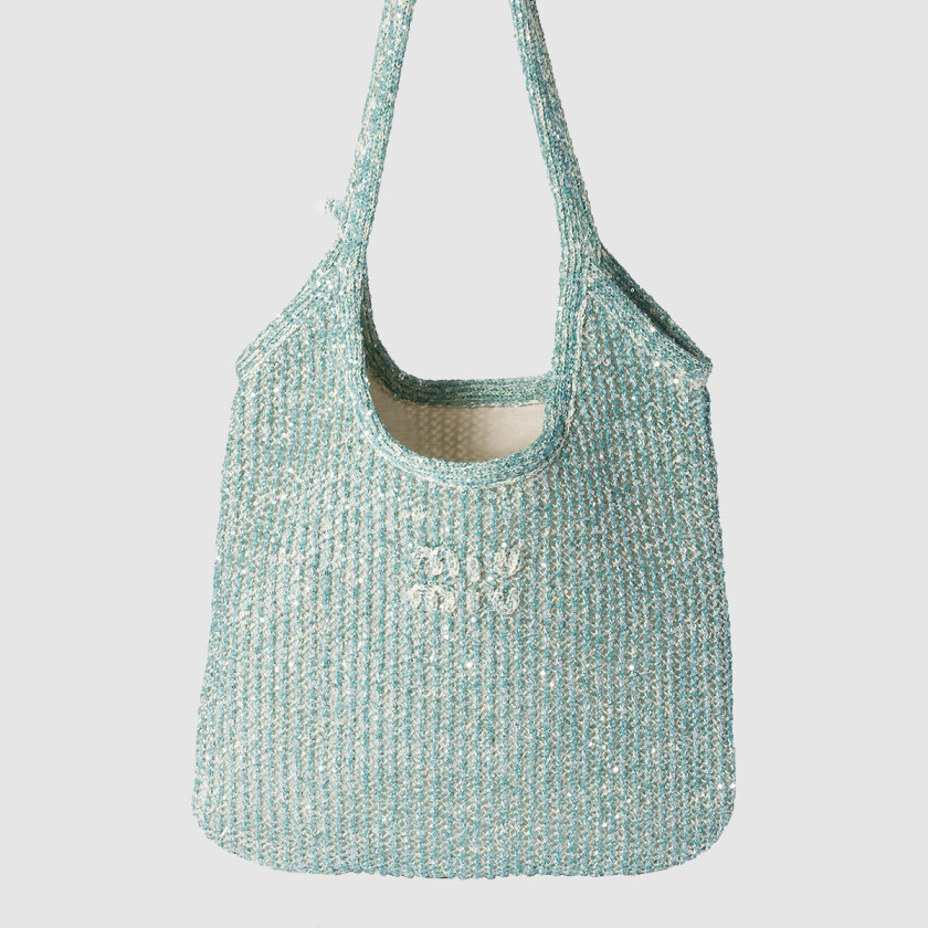 미우미우 아이비 스팽글 메쉬 백 5BG231