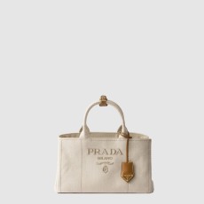 프라다 라지 리넨 혼방 핸드백 1BG554