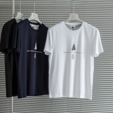 블루넬로쿠치넬리 라운드넥 티셔츠 머서라이즈드 순면 소재