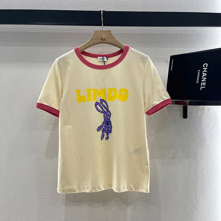 셀린느 대비색 프린트 Tee