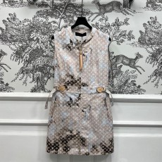 루이비통 데님 슬리브리스 드레스