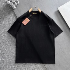 로로피아나 커플 남녀공용 반팔 라운드넥 티셔츠