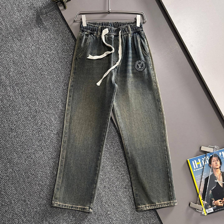 루이비통 LV2025 여름 루즈 와이드 레그 진 스트레이트 팬츠