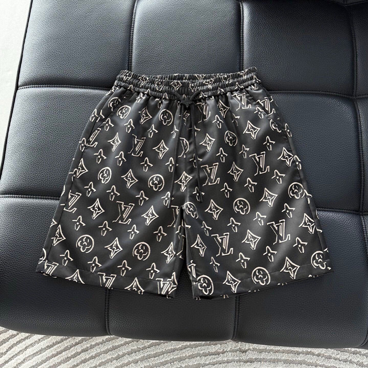 루이비통 꽃무늬 정장 풀 프린트 자수 자카드 로고 반바지