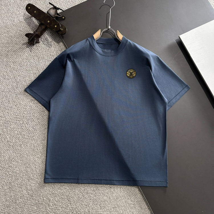 루이비통 LV 2025 봄/여름 신상품 남성용 바틱 워싱 반팔 티셔츠