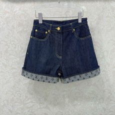 루이비통 자카드 데님 반바지,