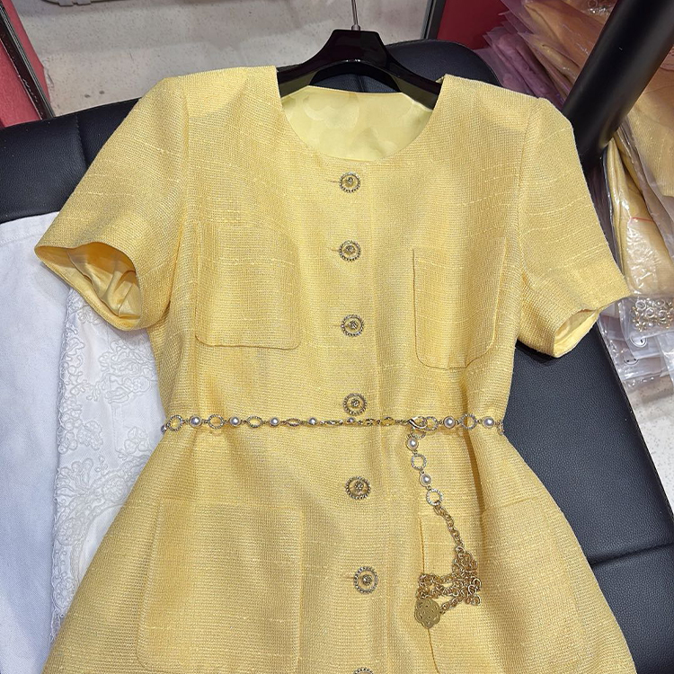 샤넬 쇼츠 체인 허리 여성 탑 원피스